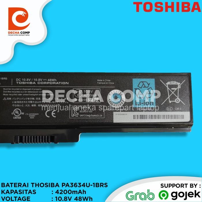 Berkualitas Baterai Laptop Toshiba Pa3634U-1Brs Pa3634U-1Brm Pa3634U-1Bas Terlariss 