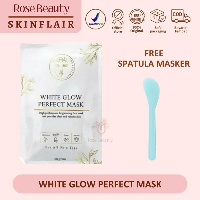 [FREE SPATULA MASKER] SKINFLAIR WHITE GLOW PERFECT MASK POWDER MASKER WHITENING GLOWING BY SKINFLAIR