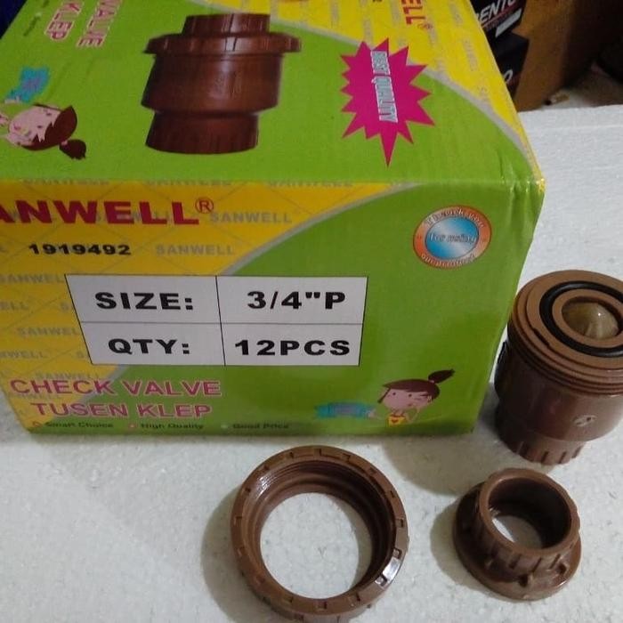 Tusen Klep PVC 3/4" Sanwell