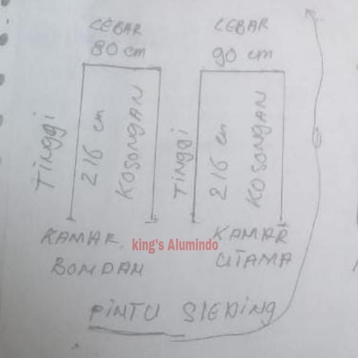 pintu sleding aluminium custom