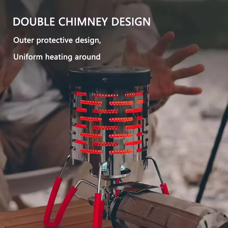 Mini Outdoor Portable Gases Heater Stoves Heating Cover Mini Heater Cap Stainless Steel Gas Oven Bur