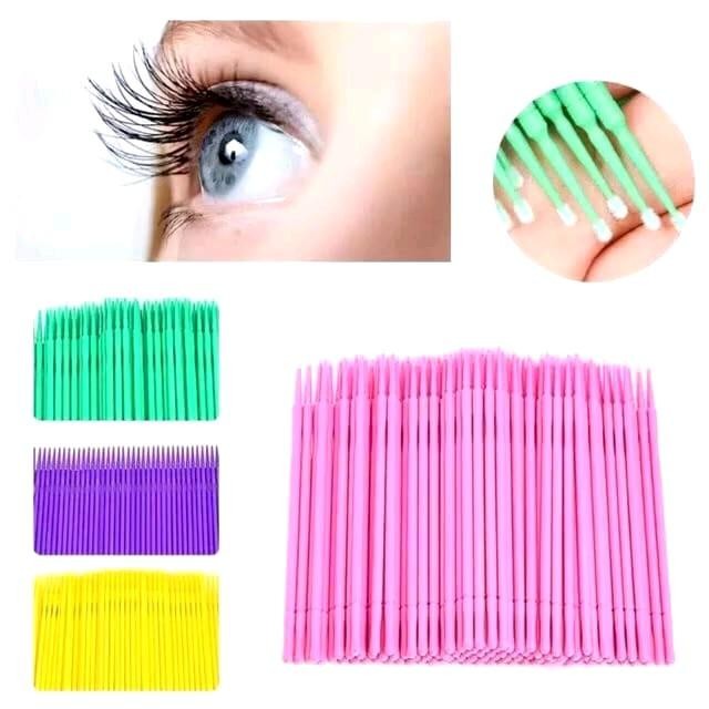microbrush bulu mata dental eyelash extension grafting lashlift microbrush isi 100pcs / microbrush