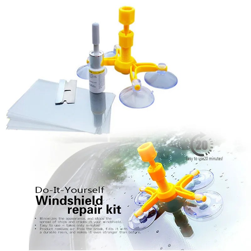 Car Windshield Repair Kit Quick Fix Car Cracked Glass Windscreen Repair Tool Kit Resin Sealer DIY Au