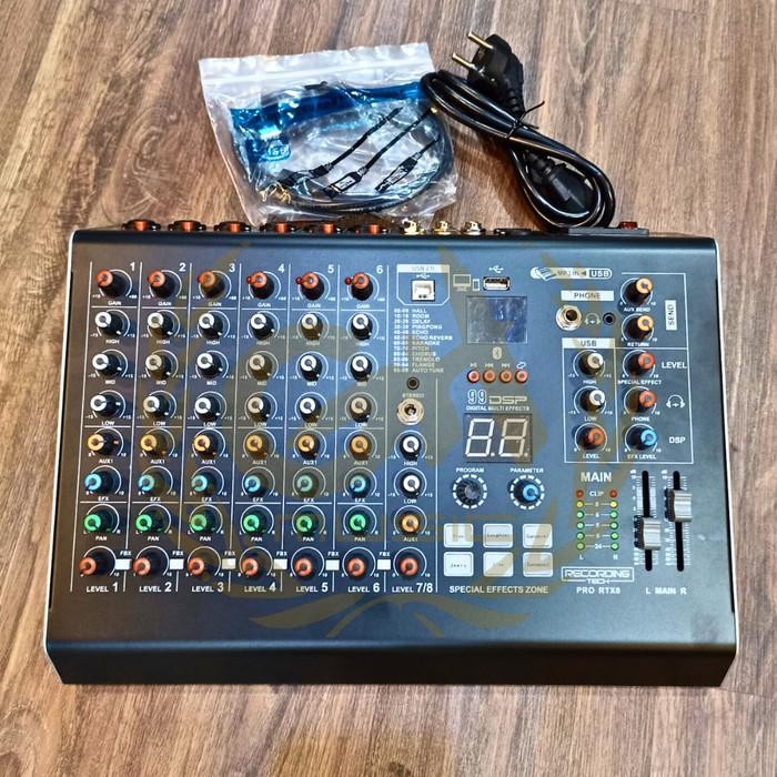 Recording Tech Pro-Rtx8 8 Channel Professional Audio Mixer