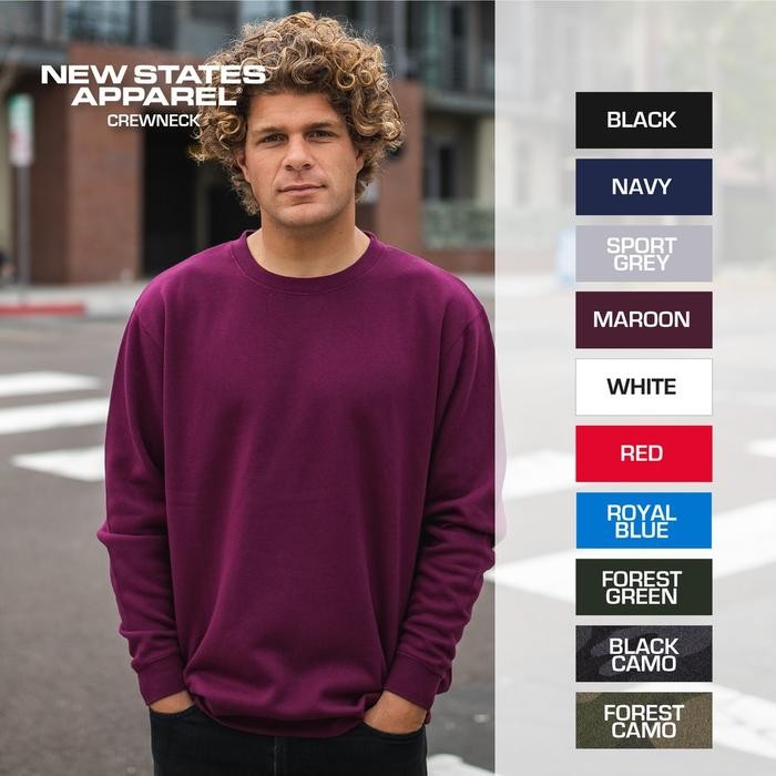 New States Apparel 9000 Crewneck Sweatshirt terlaris