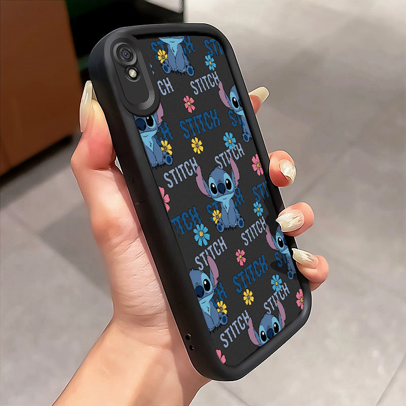 Casing Hp Untuk Xiaomi Redmi 9A Redmi 9i Redmi 9T Redmi 9 Power Case Blue Stitch Cover Softcase Tida