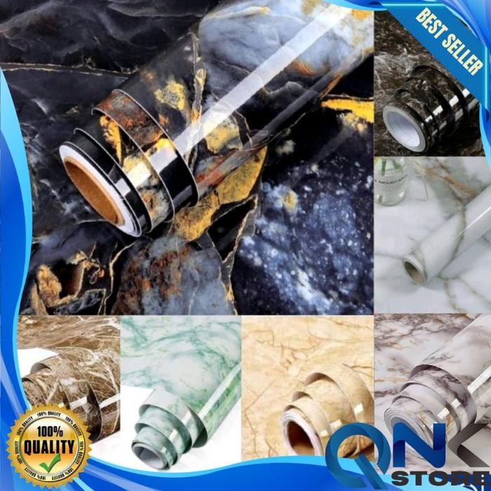 Wallpaper Stiker Motif Marmer PVC Grade A - 60cm x 100cm Per Meter