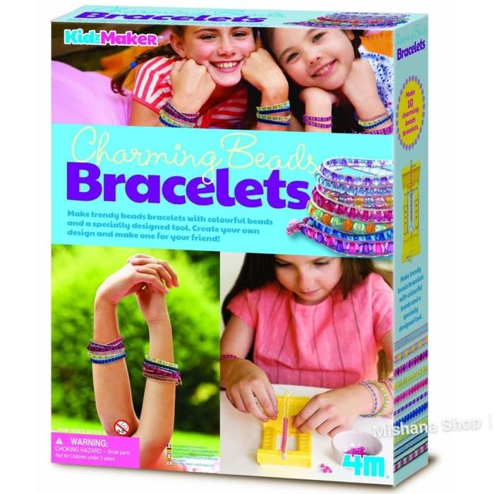 Mainan Kreatif Buat Gelang Anak 4M Charming Beads Bracelet KidzMaker
