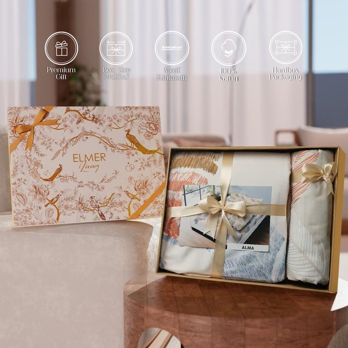 5ihu Elmer Living Kado Sprei Exclusive 180X200 Hampers Sprei Kado Ulang Tahun Kado
