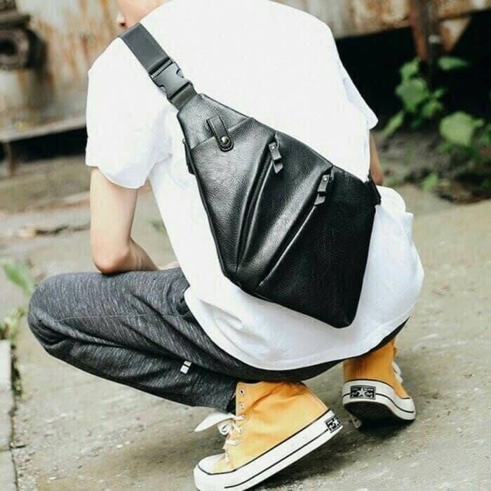 Terbaik Tas Selempang Pria / Tas Hp Gadget Kulit Keren Terlariss 