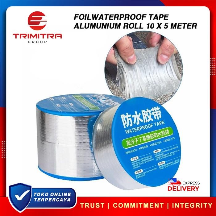 ALUMUNIUM FOIL TAPE BUTYL ANTI AIR PANAS ALUMINIUM LAKBAN LEM TALANG