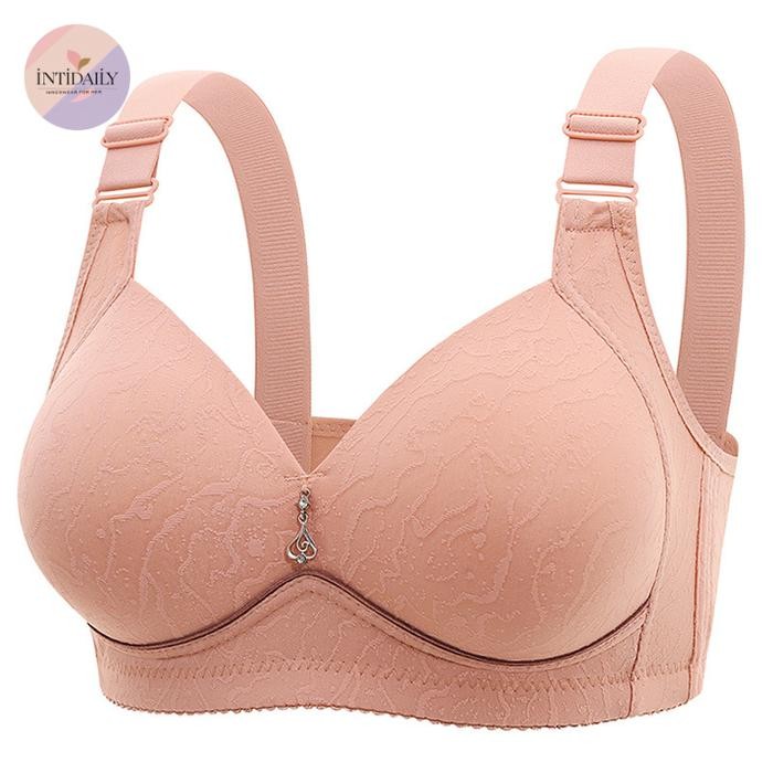 PROMO Bra Jumbo Cup Besar Busa Tipis Lembut Bh Wanita Motif Polos Tali Tebal Nyaman
