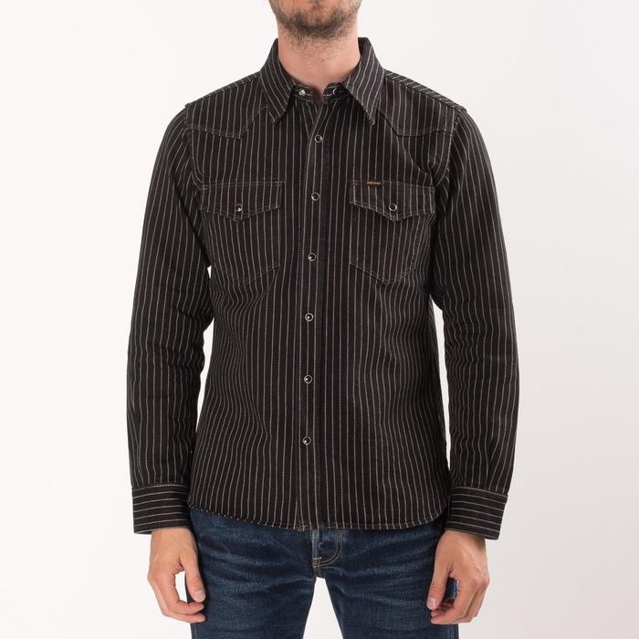 Iron Heart 12oz Black Wabash Western Shirt best seller