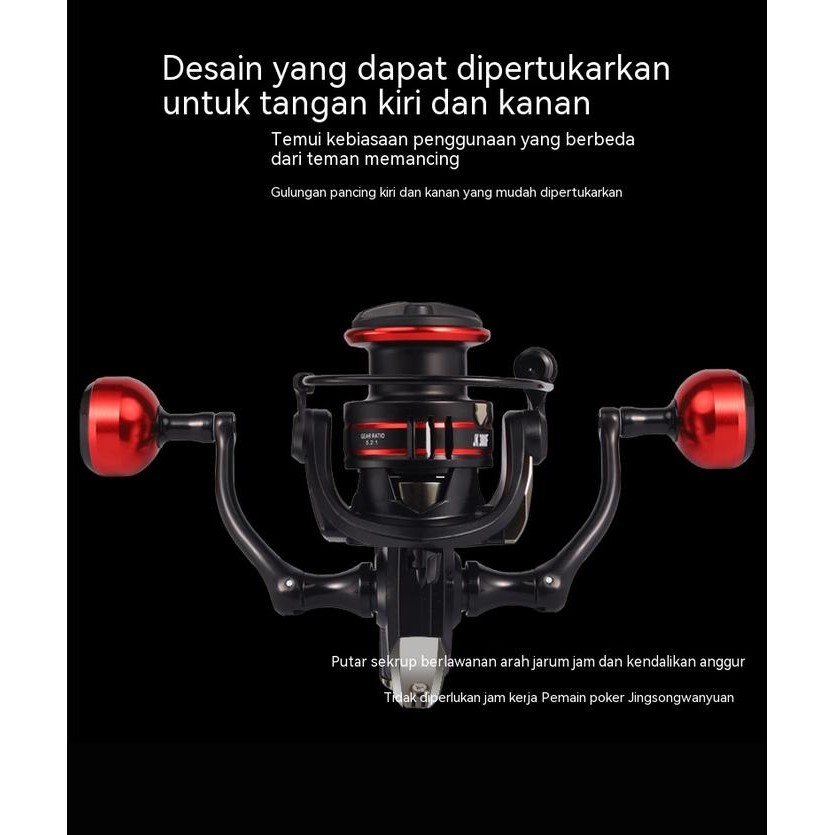 Reel Pancing Reel Pancing Logam Penuh Alat Pancing Reel Spinning 60KG Alat Pancingan Pancing Casting