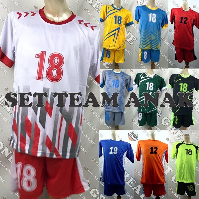 SALE Setelan Baju/Kaos Sepak Bola/Futsal Team/Tim Untuk Anak