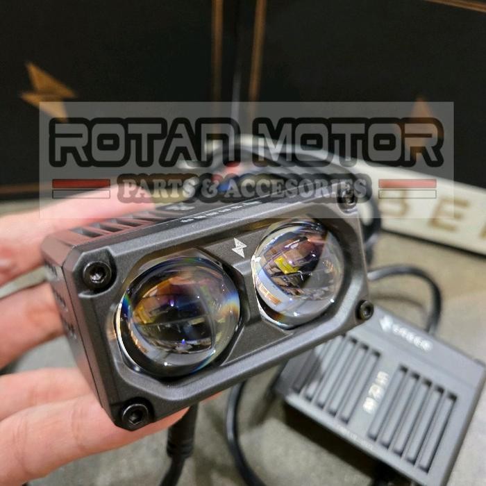 MINI PROJIE SABER SR2 V2 / SABER SR 2 V2 Blue Lens 2X40W / LAMPU TEMBAK 2 Mata SABER SR2 Versi 2