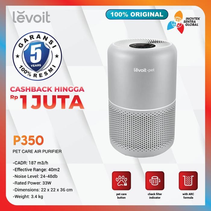 Levoit Core P350 Air Purifier Pet Care True HEPA Filter