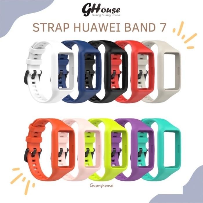 Strap Huawei Band 7 6 Bumper Case Silikon Tali Huawei Band 7 dan 6