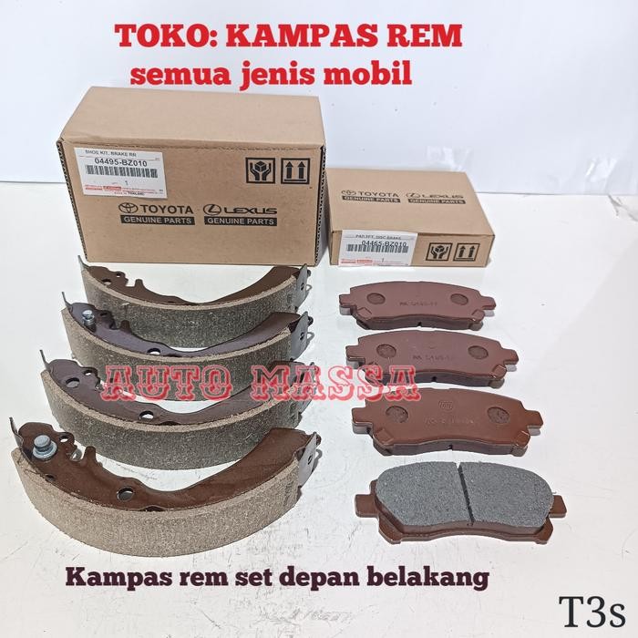Kampas Rem Set Avanza Veloz Depan Belakang Komplit Avanza Veloz