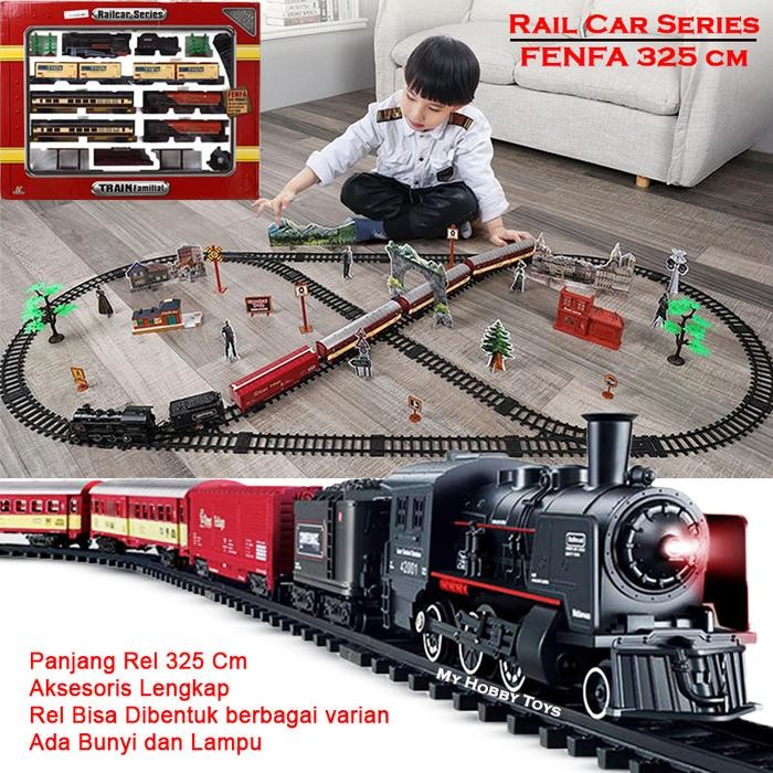 SALE MAINAN ANAK KERETA API SET TRAIN FENFA PANJANG 325 CM KADO ANAK ULTAH READYY