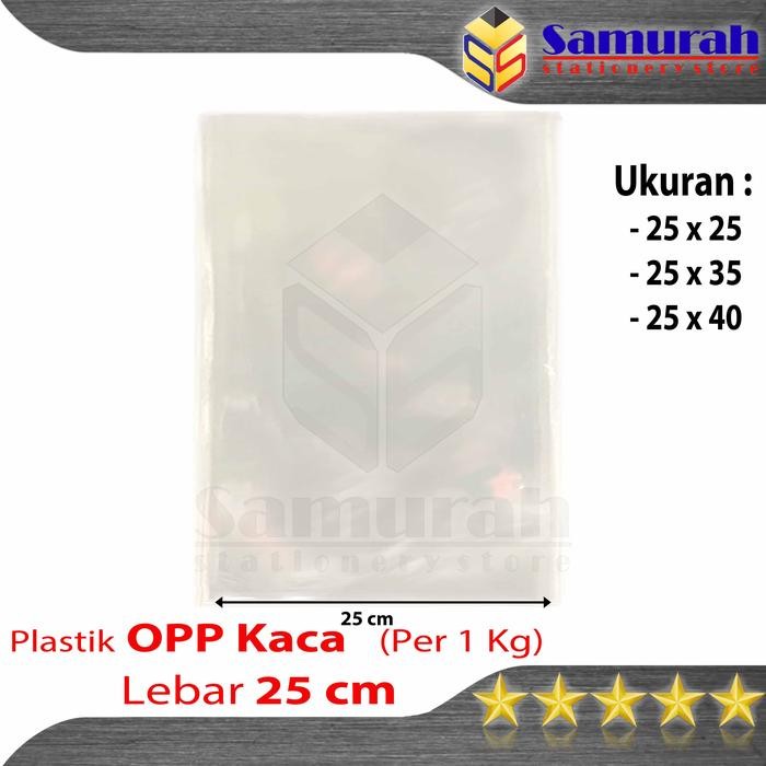 0o63- Plastik Opp Kaca Lebar 25 X 35 - 25 - 40 Plastic Souvenir Roti Bening