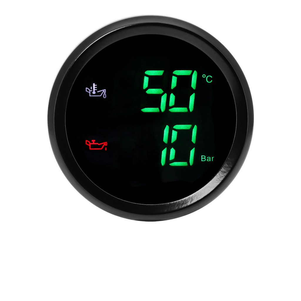 2 In 1 Oil Temperature +Oil Pressure Gauge 50~150 Celsius Oil Temp Gauge 0-10 Bar Oil Pressure Meter