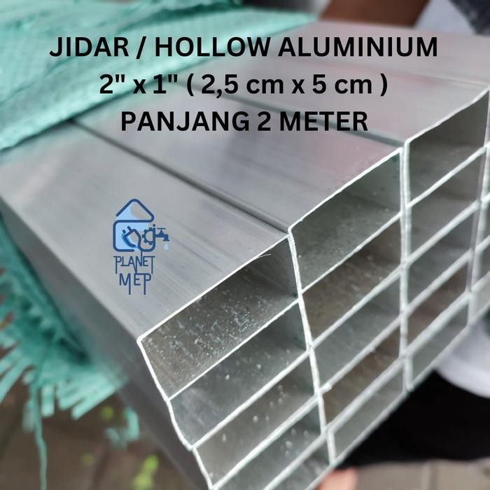 populer] HOLLOW ALUMINIUM 2 X 1 INCH / JIDAR / JIDARAN PANJANG 2 METER