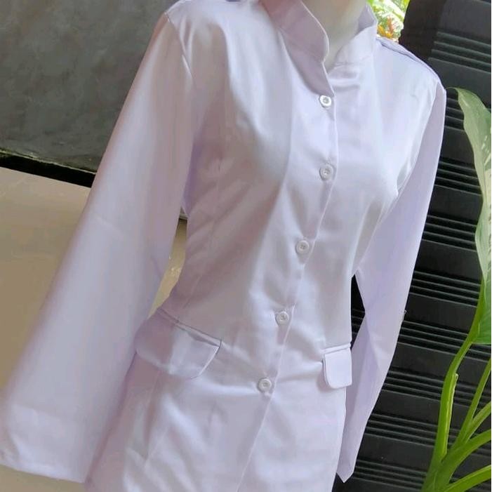 ASLI SERAGAM PDH PUTIH KRAH SANGHAI SAKU BAWAH BAJU PDH PUTIH PPPK CEWEK Panjang Kerja READY STOCK