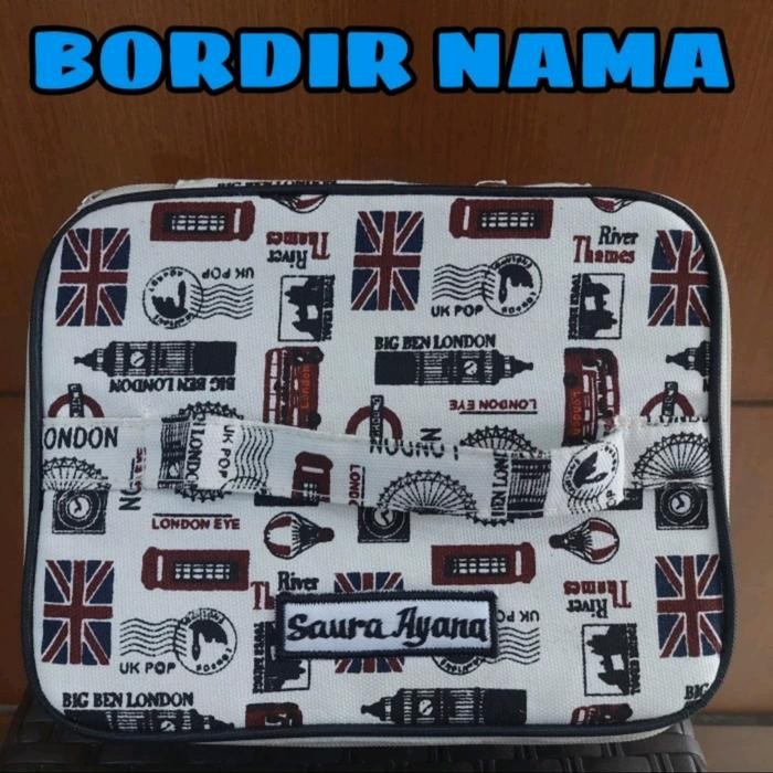 Tas Bekal Kanvas Lucu Untuk Makanan Anak Dan Dewasa - Model Kotak Lunchbag Tas Bekal Makan Kotak