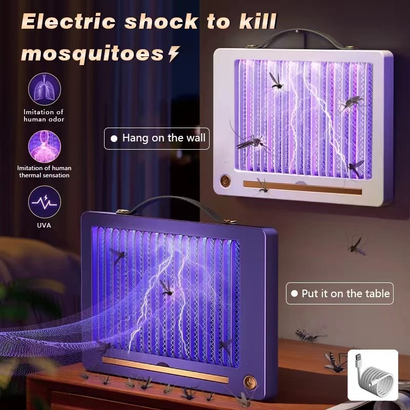 Wall Mounted Electric Mosquito Killer Lamp Fly Insect Trap Lamp Bug Zapper Noiseless Mosquito Insect