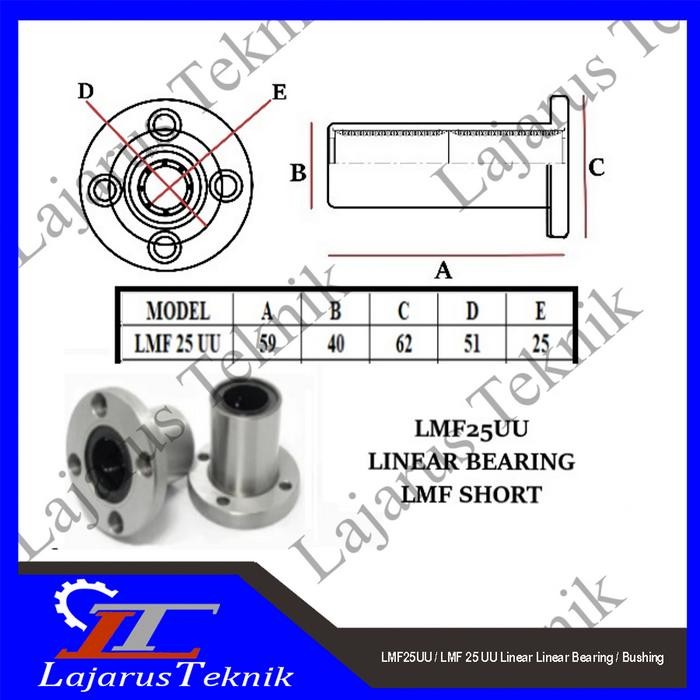 x37b- Lmf25Uu / Lmf 25 Uu Linear Linear Bearing / Bushing