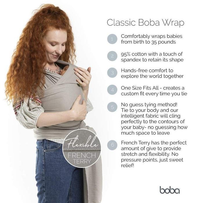 riml- Boba Wrap / Gendongan Bayi Wrap / Kain Gendong Bayi