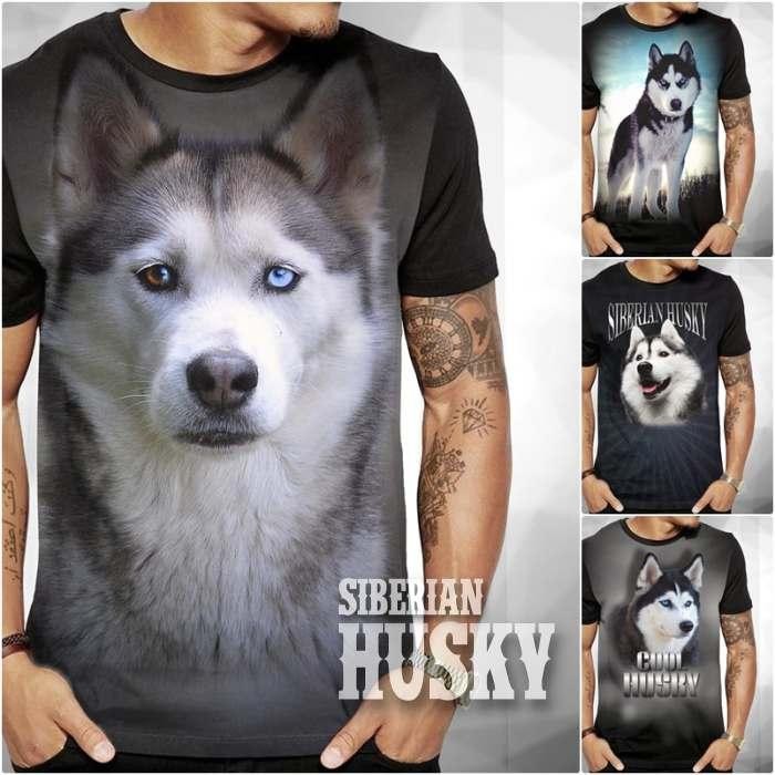 Baju Kaos SIBERIAN HUSKY Kaos Anjing HUSKY DOG LOVERS Animal Puppy new