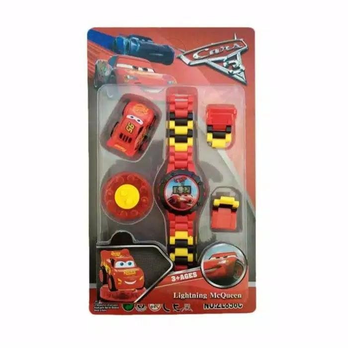 ahxj- Jam Tangan Anak Bentuk Lego Karakter Cars Mcqueen