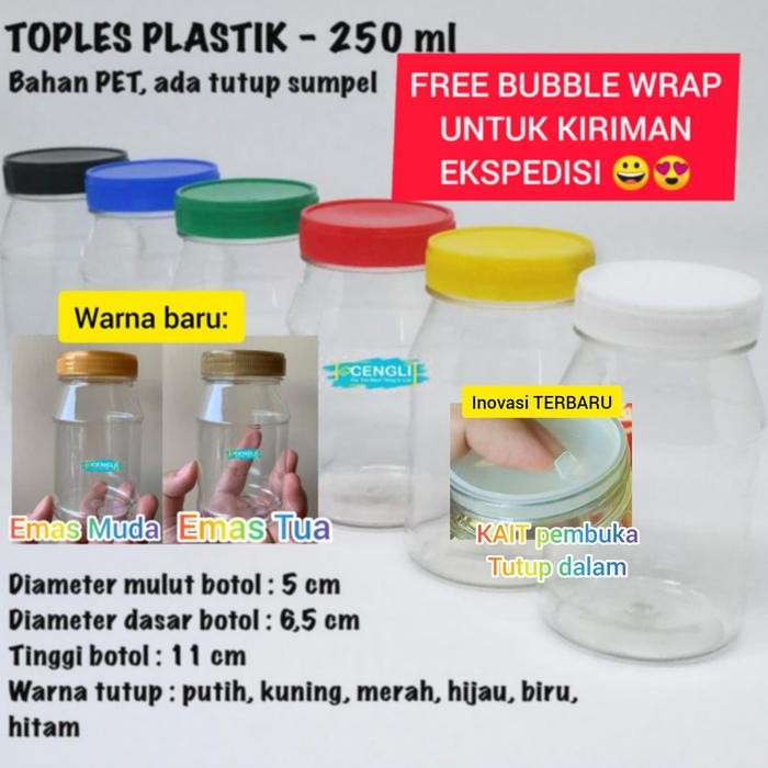 Toples ikan cupang Plastik 250ml / Botol ikan cupang Toples ikan hias