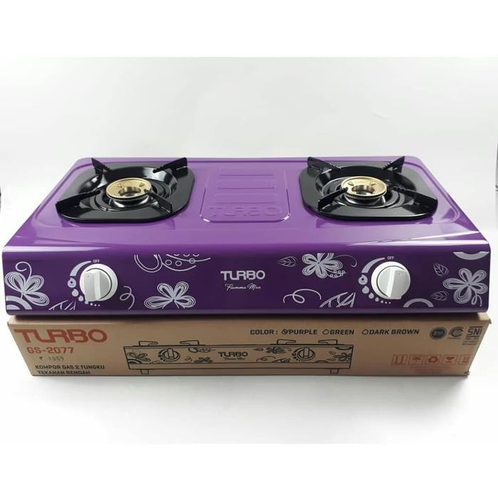 megj- Turbo Kompor Gas 2 Tungku Gs2077 Ungu