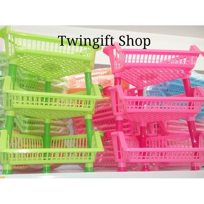 Rak sudut plastik Lion Star, susun 3.(KHUSUS ).