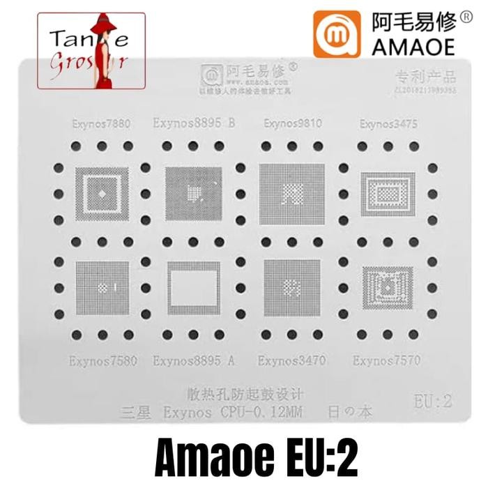 PLAT CETAKAN IC BGA AMAOE EU2 ORIGINAL EXYNOS 7880 8895 9810 EU 2