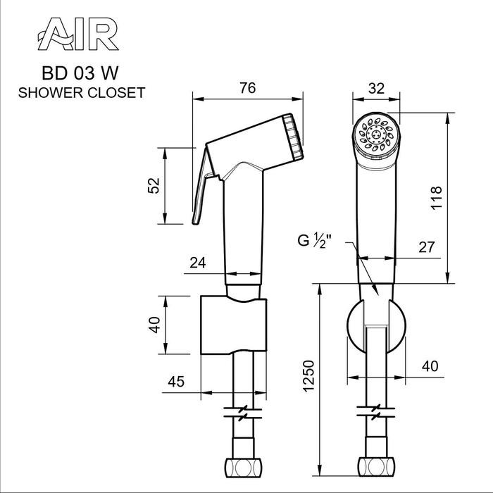 BisAiNstan- Air Bundling Shower Bidet Toilet Shower Jet Washer Jet Shower Bidet Spray Semprotan