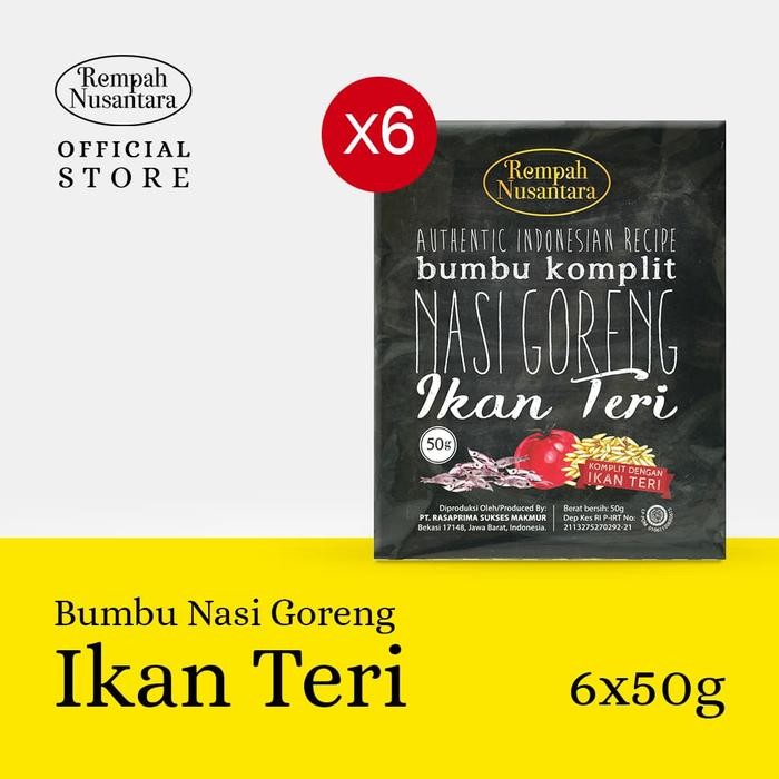 BUMBU NASI GORENG TERI REMPAH NUSANTARA 50 GR (6 PCS)
