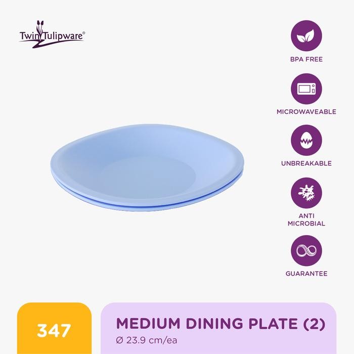 Twin Tulipware Medium Dining Plate (set of 2) Piring