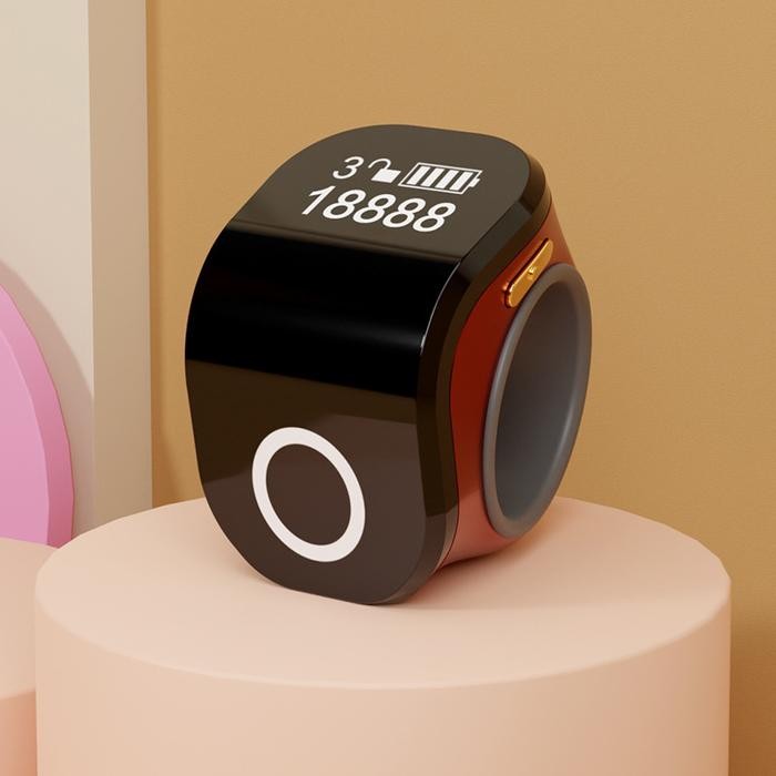 Tasbih Digital Cincin Beiqi Zikr Counter S10 Penghitung Led Pengingat Getaran Multi-Saluran