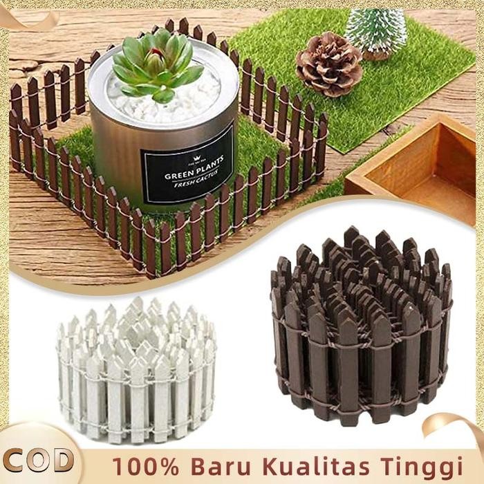 Pagar Maket Miniatur Pagar Taman 90x5cm Pagar Mini Miniatur Kayu Natural Miniatur Micro Landscape