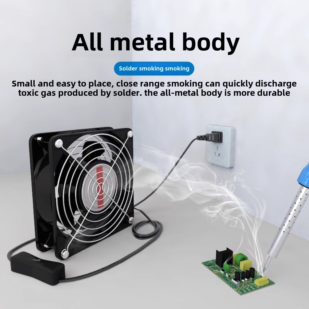 220V Powerful Silent Exhaust Fan Mini Fresh Air Window Vent For Bathroom Kitchen Smoke Ventilation