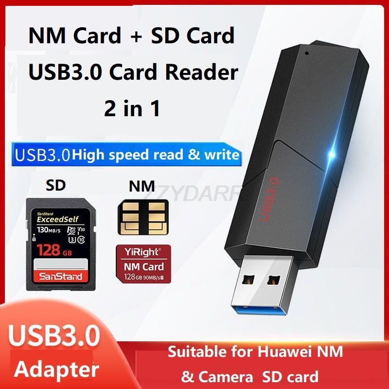 New Usb3.0 Nm Card Reader 2 In 1 Nano Memory Card& Sd Card Reader Portable Usb Flash Memory Card