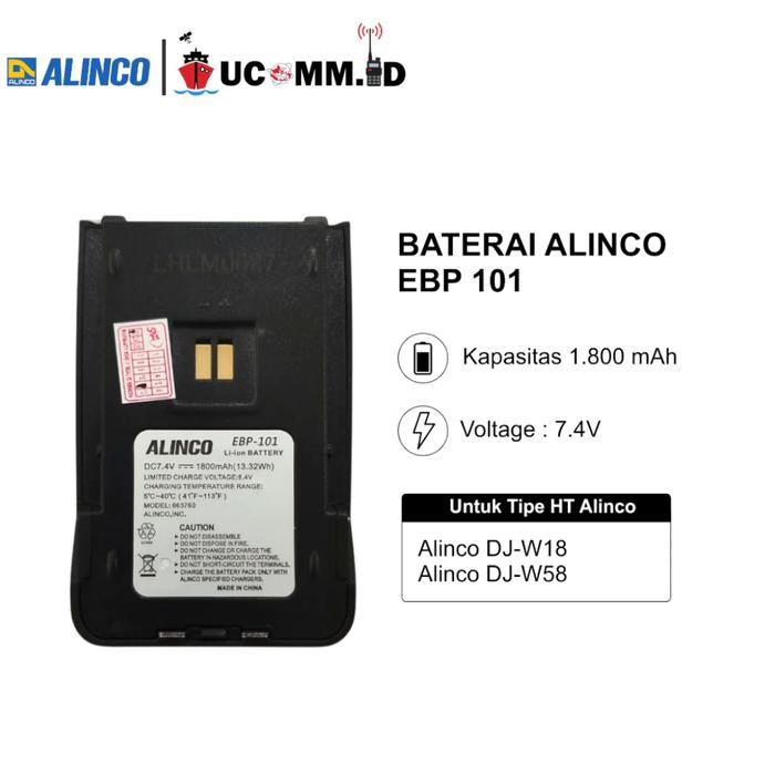 SALE ALINCO EBP-101 EBP 101 Baterai DJ W58 Original