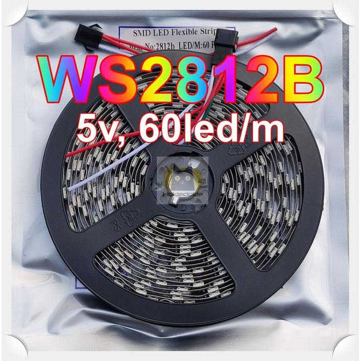 Led strip rgb ws2812b ws2812 ws2811 5v 5m 60led/m Addressable PCB tebal