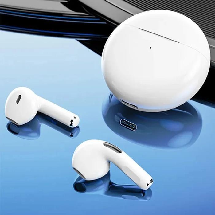 Premium Fetch Tws Pro 6 Headset Bluetooth Gaming Earphone With Microphone Bass Headphone Wireless