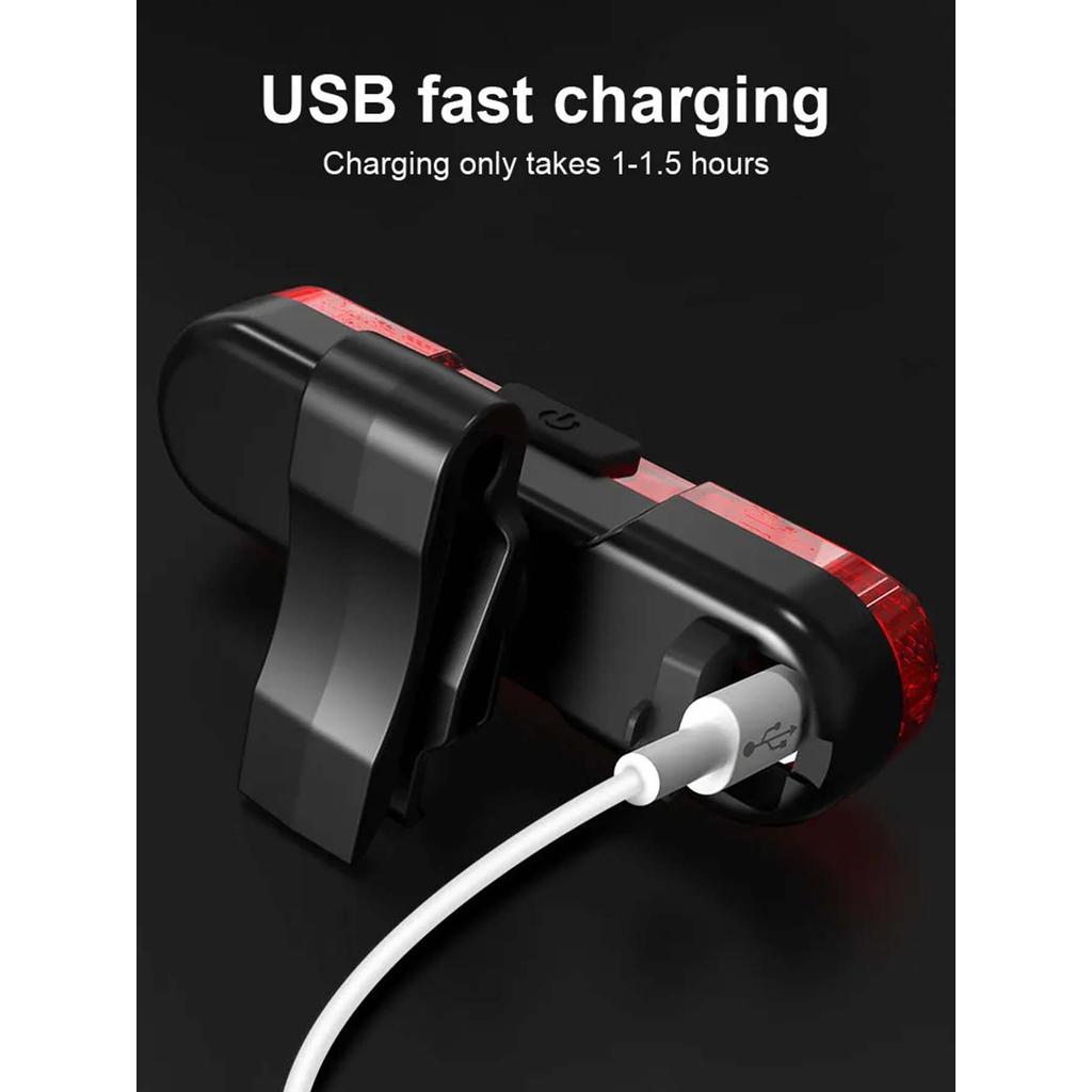 Waterproof LED Bike Light USB Rechargeable Bicycle Tail Safety Warning Light Bicycle Light Bicycle