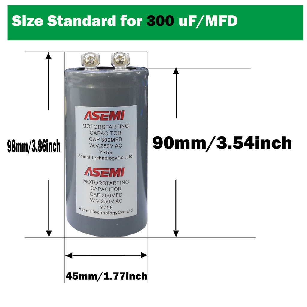 CD60 With Terminals AC Motor Starting Capacitor 125V 250V 50uF 150uF 200uF 250uF 800uF 1000uF 1200UF